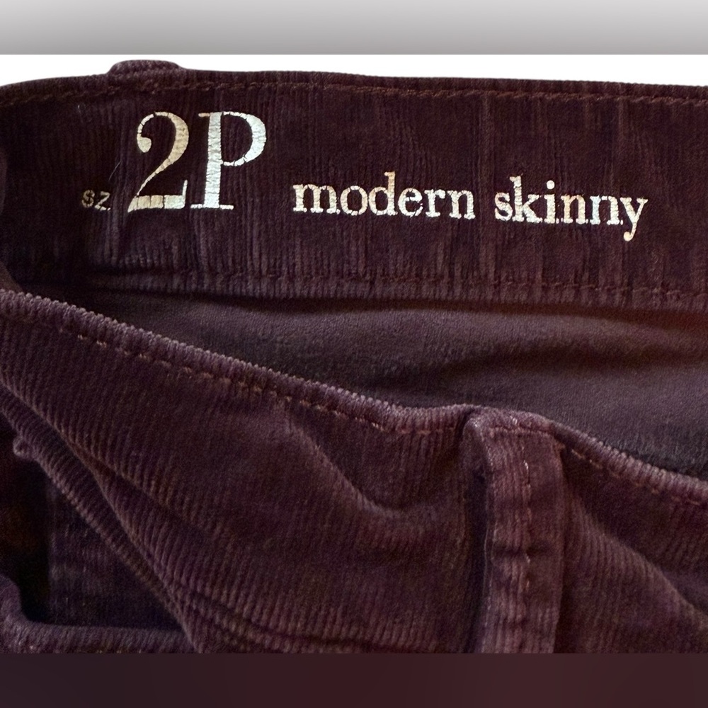 Ann Taylor LOFT Women's Deep Purple Plum Corduroy Modern Skinny Jeans Size 2P - Picture 5 of 16